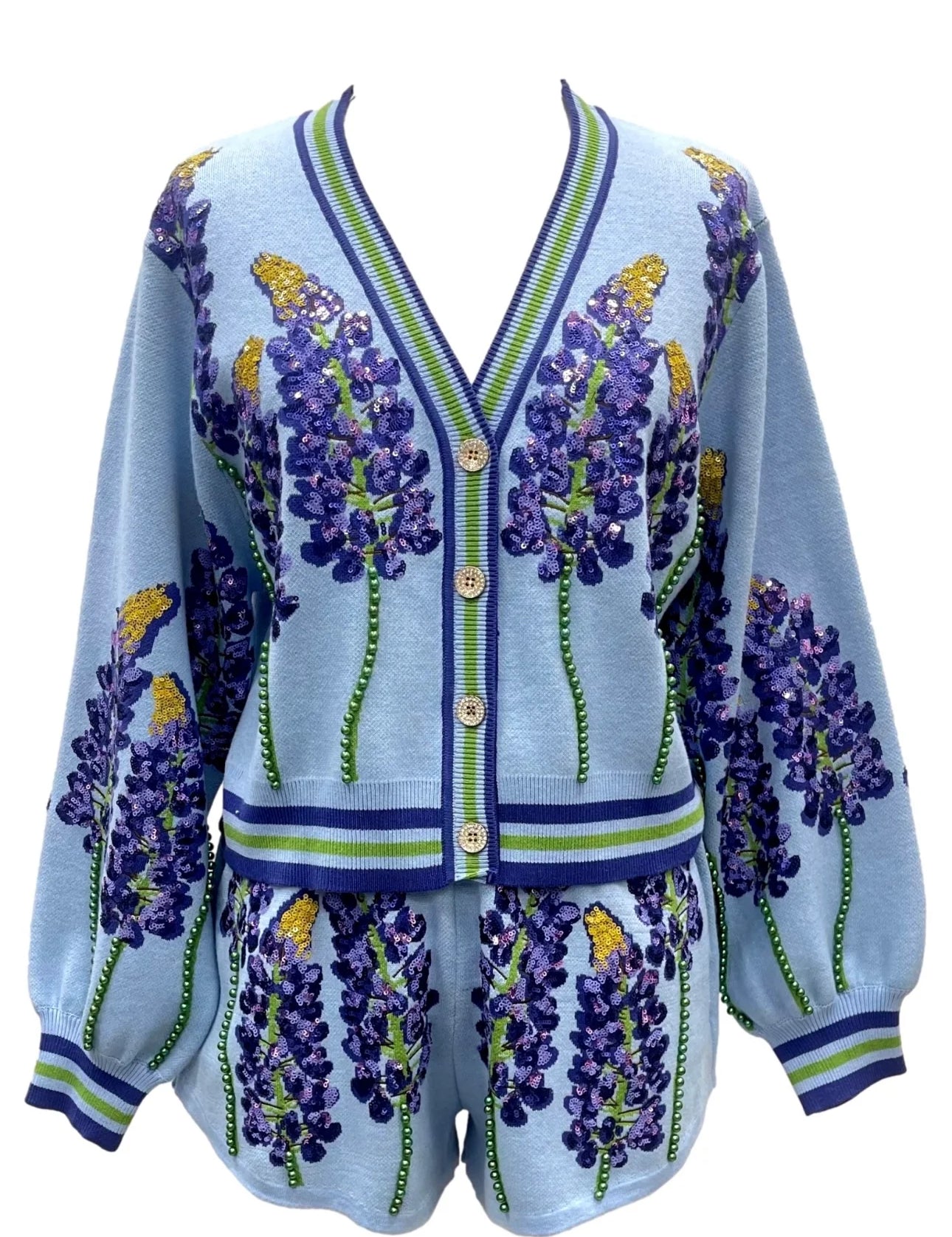 Bluebonnets Cardigan - Pale Blue [Queen of Sparkles]