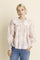 Felicity Scallop Collar Tile Print Blouse - Pink Tile