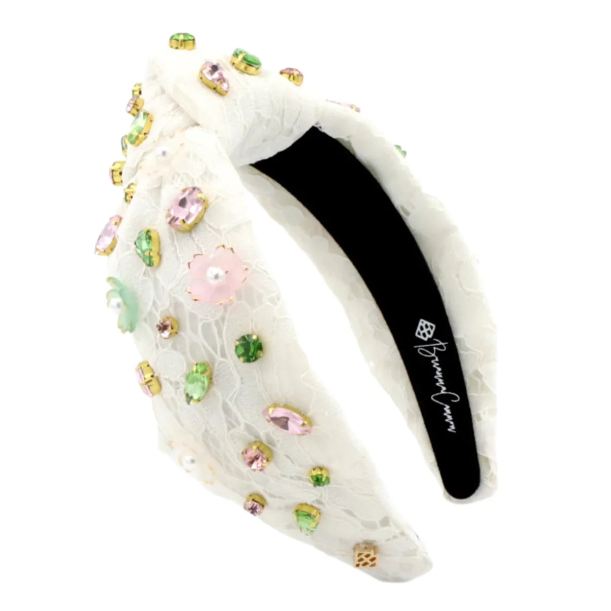 White Lace Fresh Blossom Headband [Brianna Cannon]