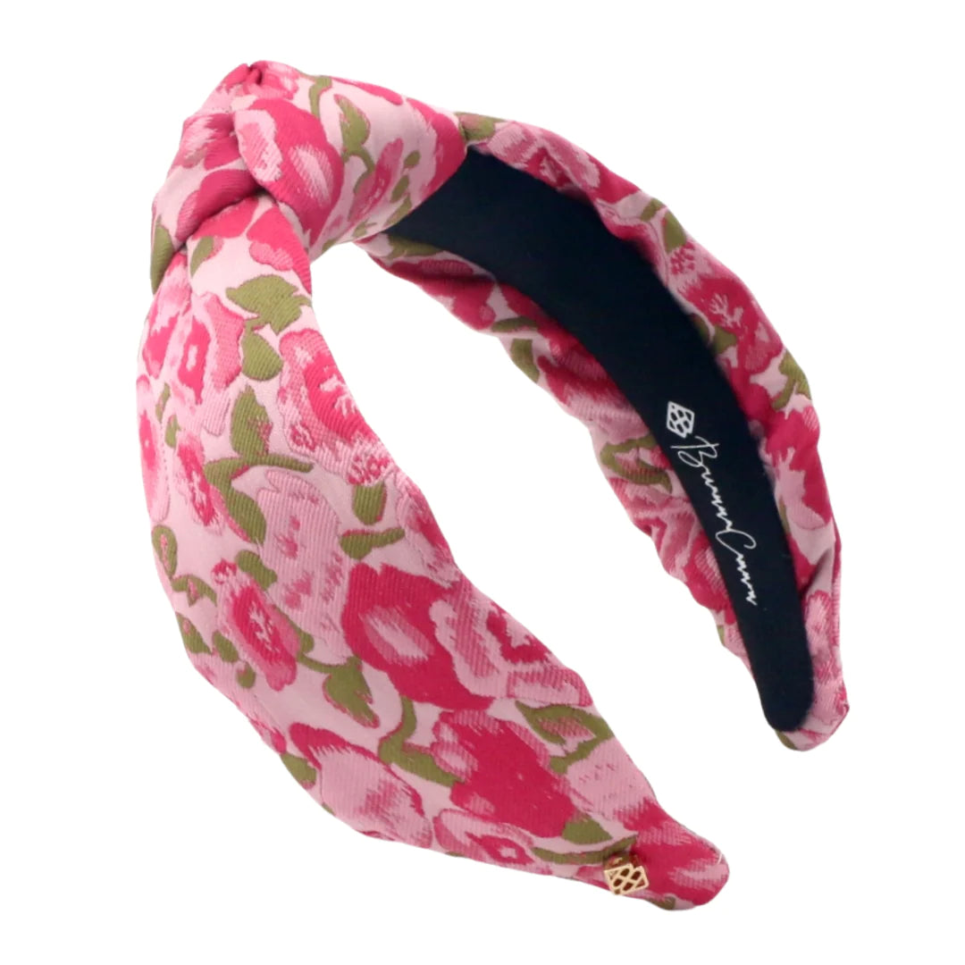 Pink Floral Brocade Headband [Brianna Cannon]