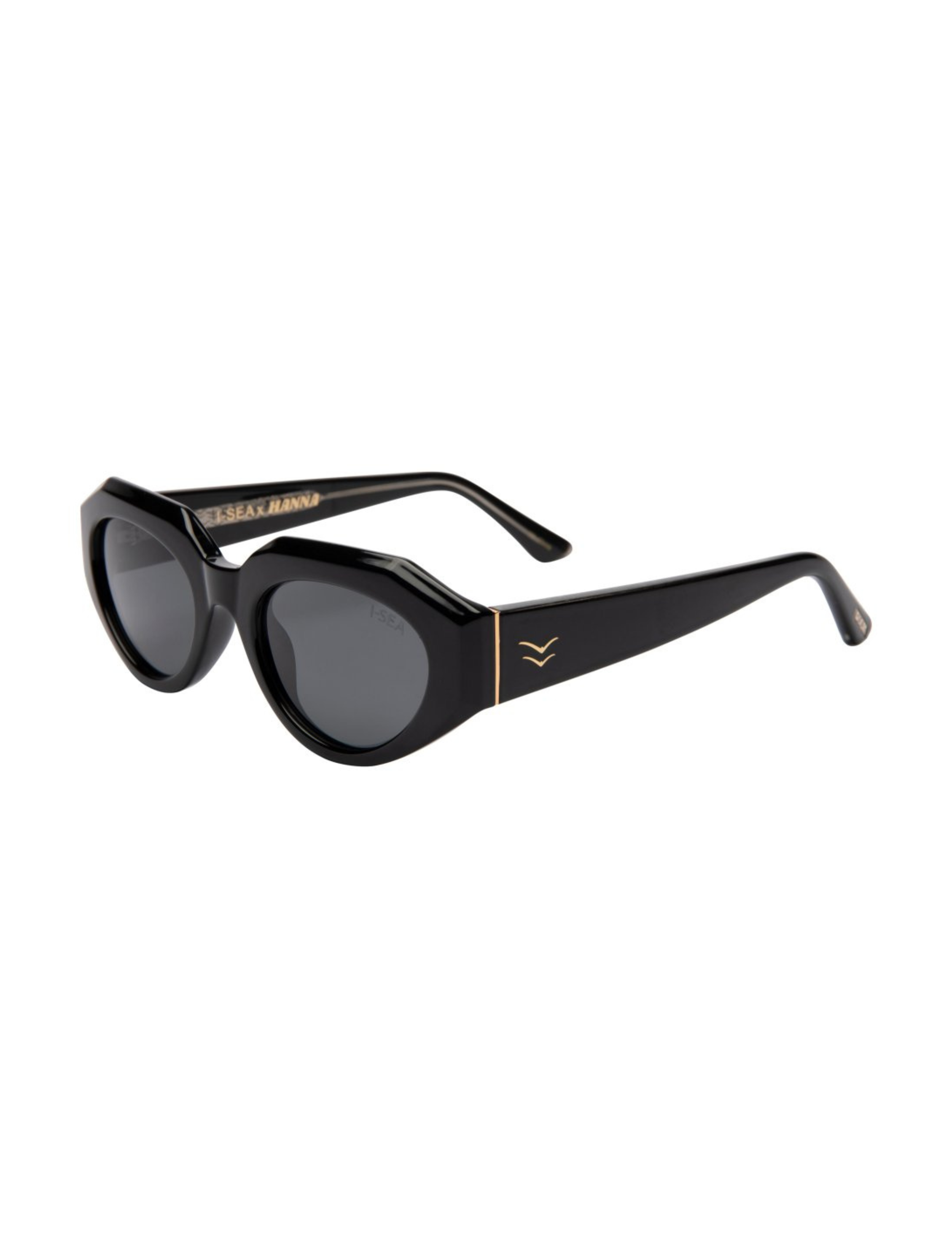 Hanna Sunglasses Caviar / Smoke Polarized Lens