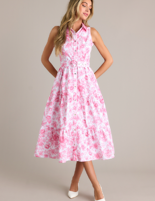 Cara Maxi Dress - La France Dianthus [Prosperina]