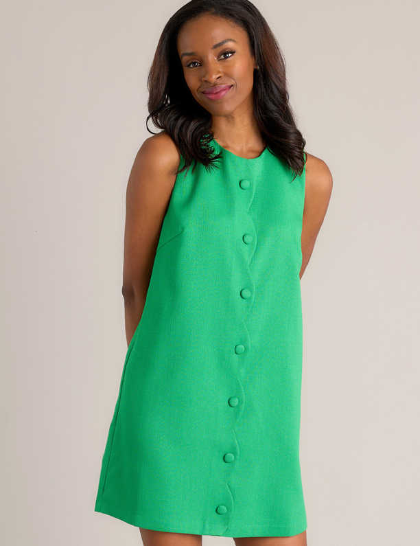 Tate Scallop Mini Dress - Grass Green [Prosperina]