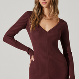 Glenda Sweater Dress - Mulberry [ASTR]