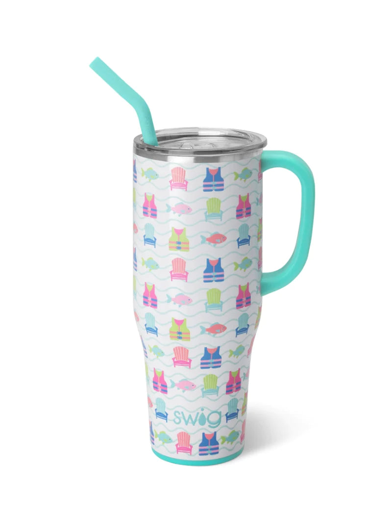 Lake Girl Mega Mug Tumbler with Straw (40oz)