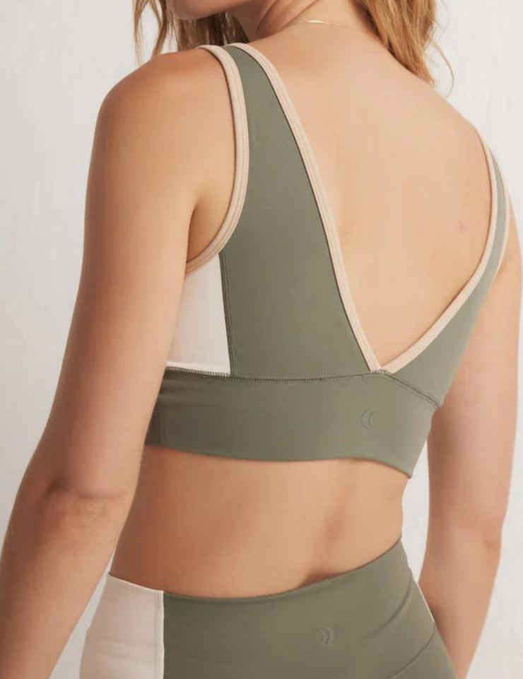 Side Step Tank Bra - Olive Crush [Z Supply]