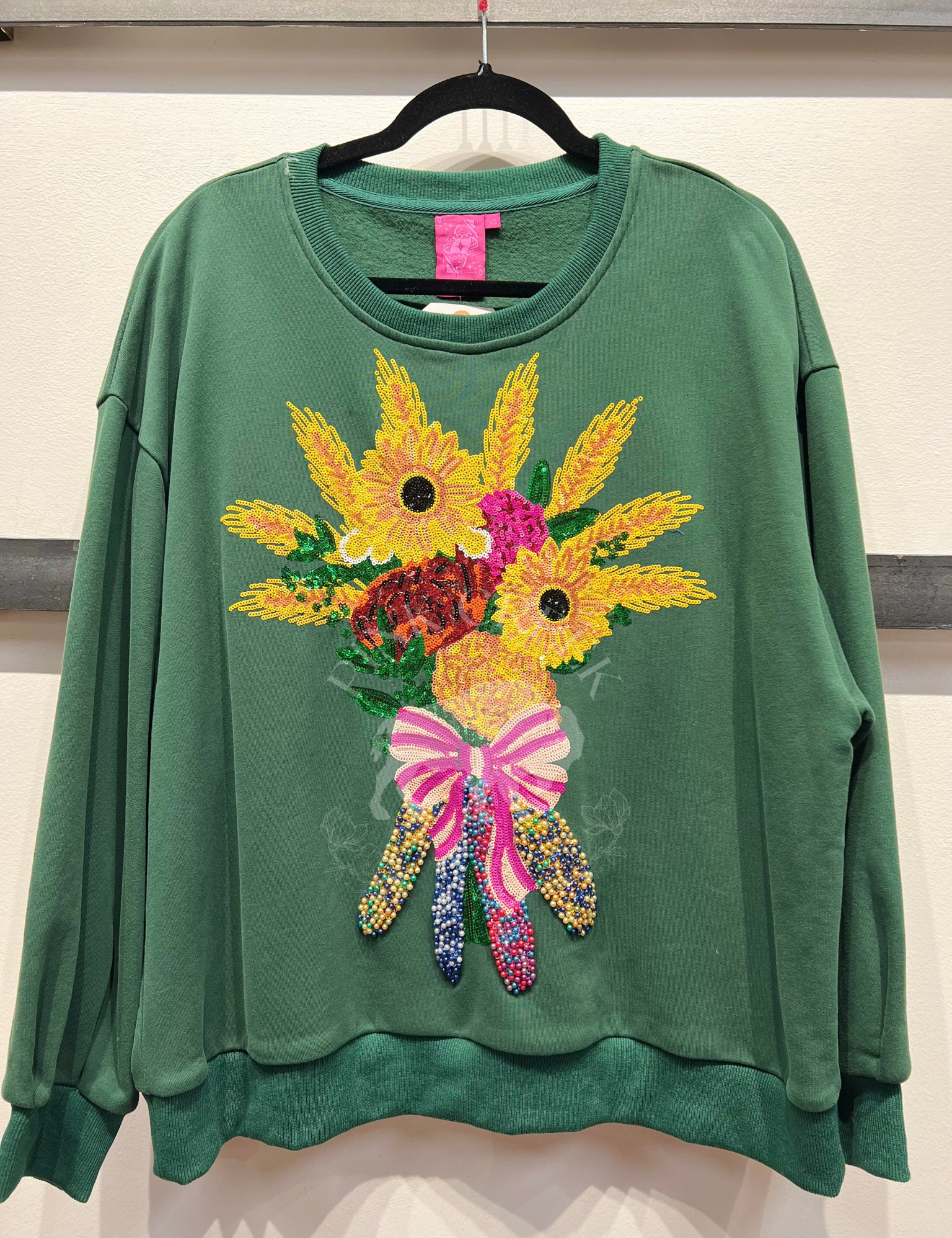 Fall Bouquet Sweatshirt - Dark Green [Queen of Sparkles]