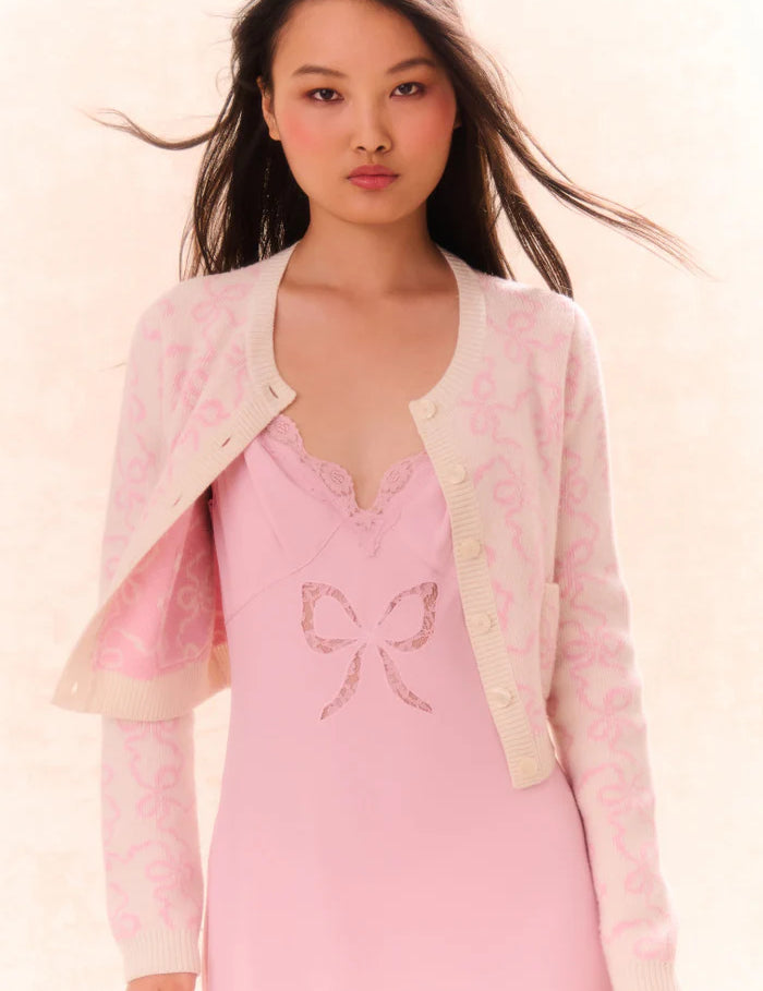 Veronika Cardigan - Bon Bon Pink [LoveShackFancy]