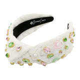 White Lace Fresh Blossom Headband [Brianna Cannon]