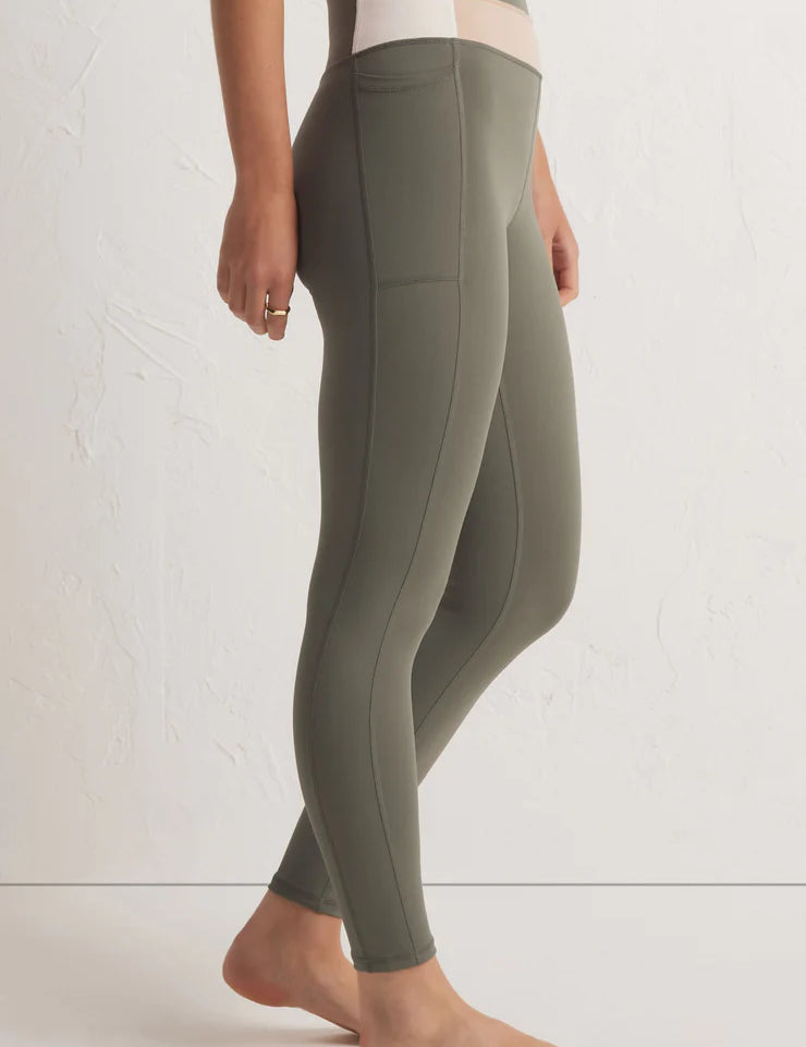 Side Barre 7/8 Legging - Olive Crush [Z Supply]