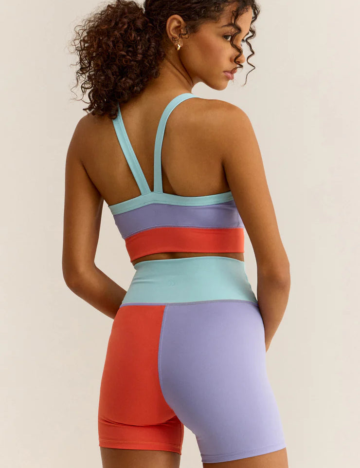 Spot On Color Block Bra - Cosmic Sky [Z Supply]