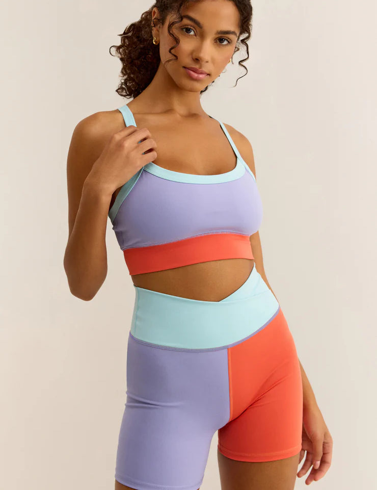 Spot On Color Block Bra - Cosmic Sky [Z Supply]