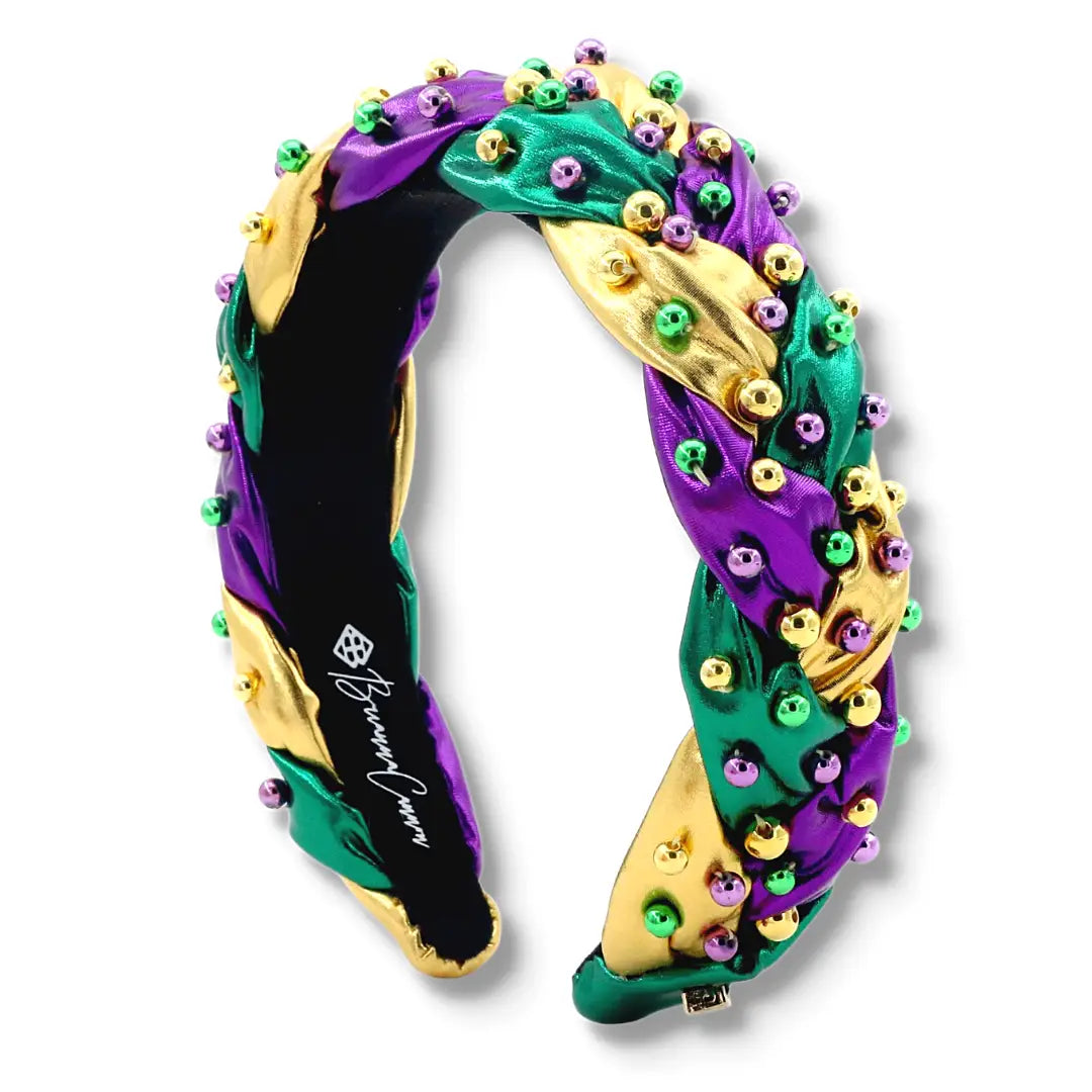 Mardi Gras Braided Headband