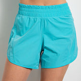 Amber High Rise Exercise Shorts Highlight Blue