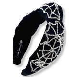 Black Velvet Spider and Web Headband with Crystals [Brianna Cannon]