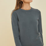 Ellery Classic Long Sleeve  Sweater Spruce