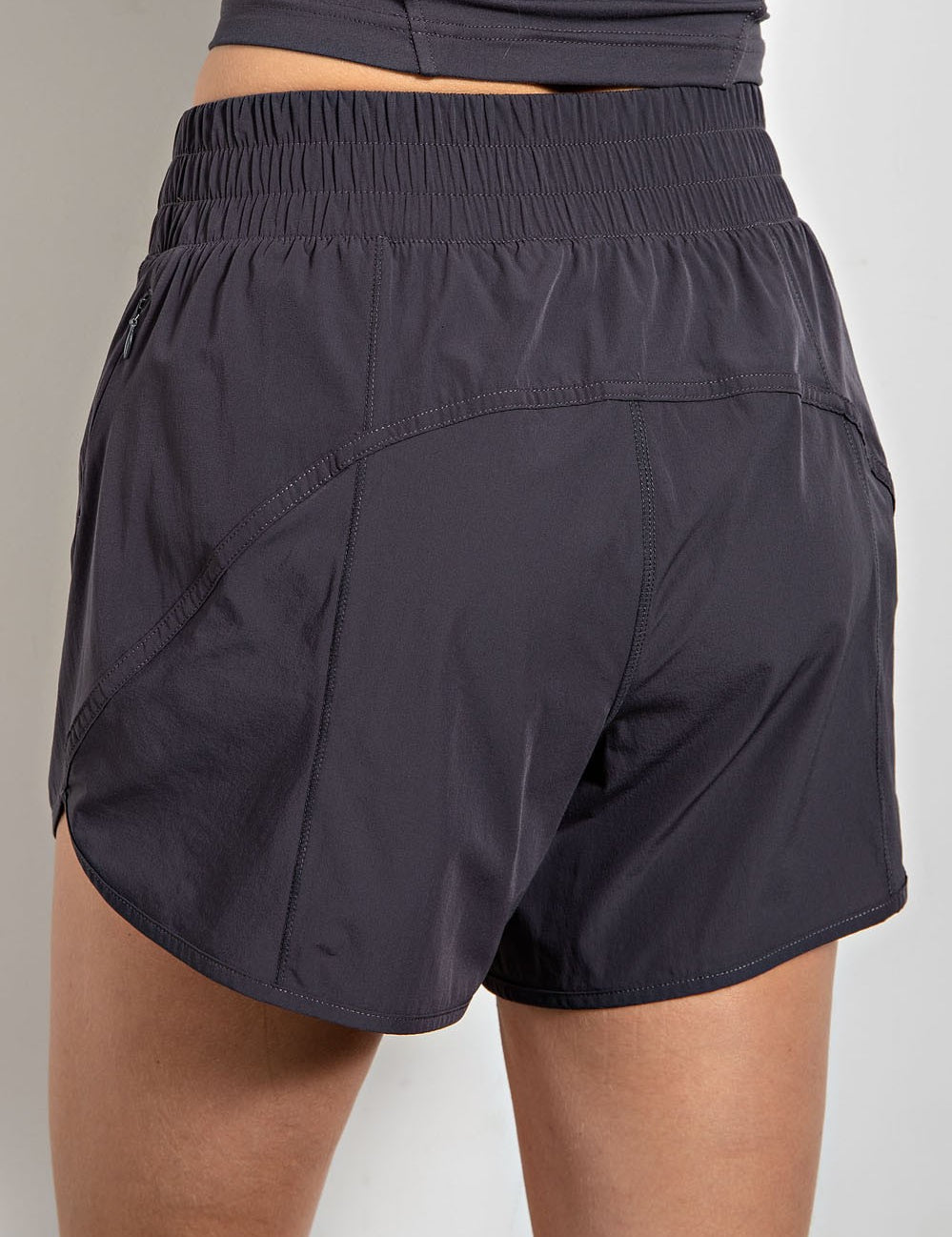 Amber High Rise Exercise Shorts Charcoal