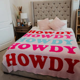 Howdy Oversized Blanket Light Pink
