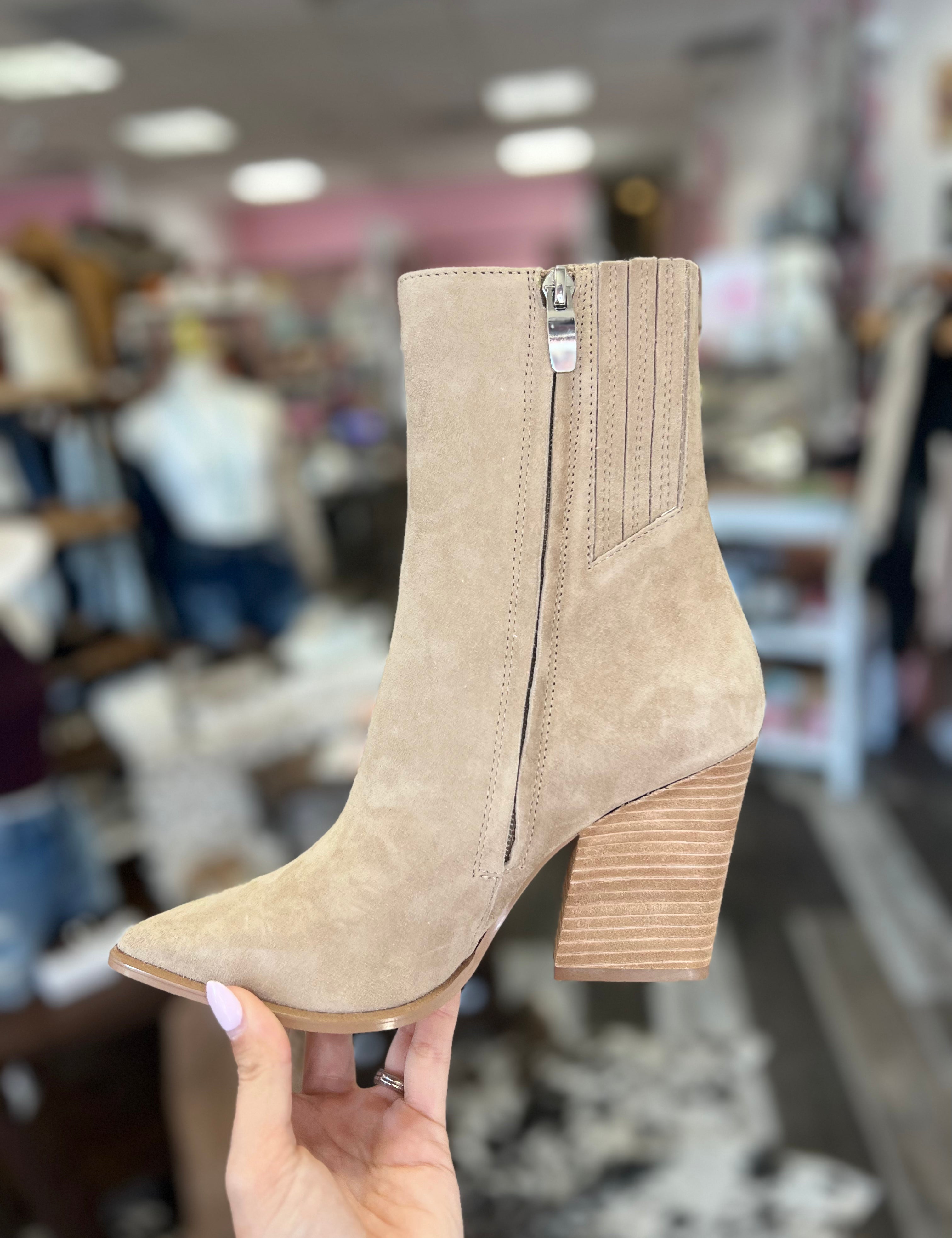 Ricki Suede Bootie Tan