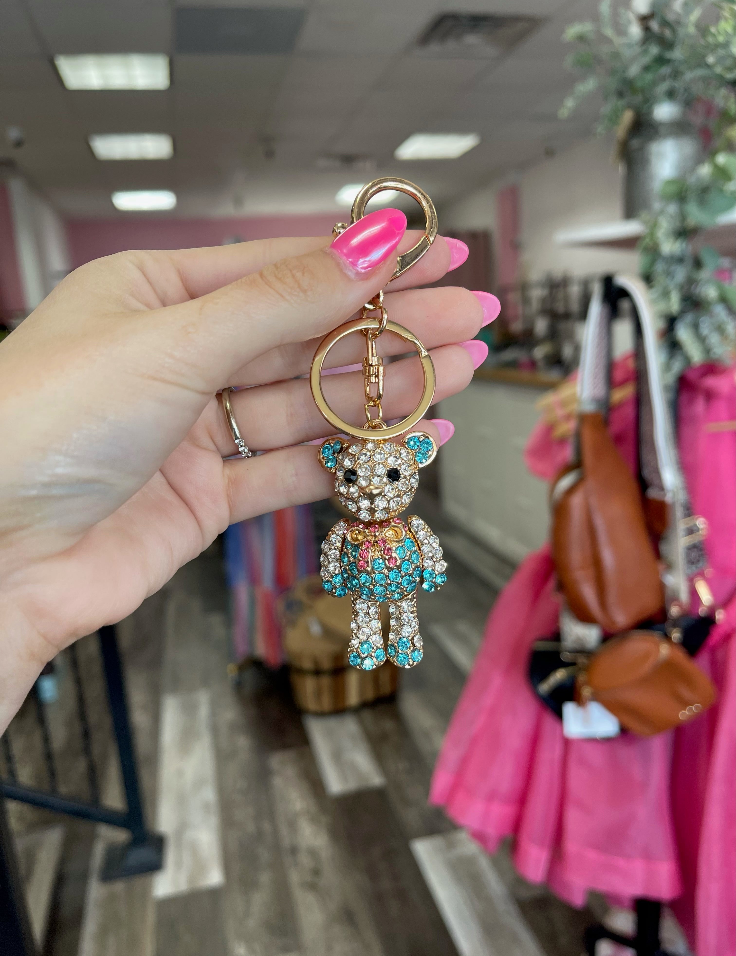 Blue Bear Keychain