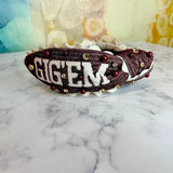 Gig'Em Aggies Cross Stitch Headband