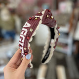 Gig'Em Aggies Cross Stitch Headband