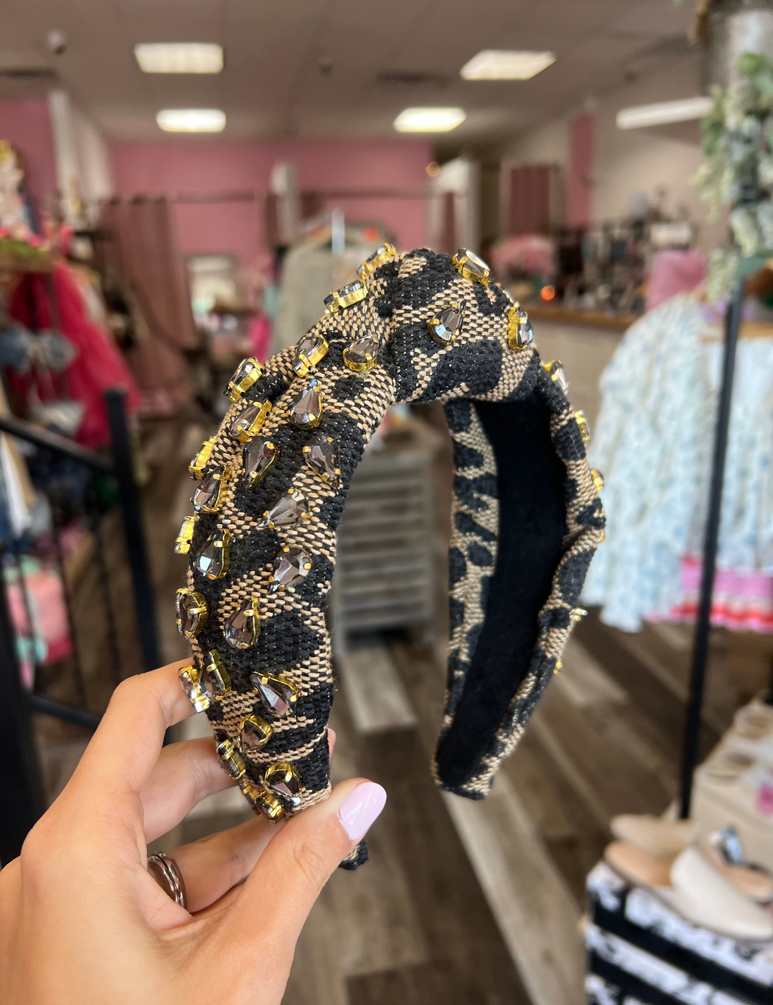 Leopard Bling Headband