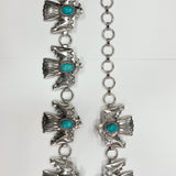 Silver Bird Concho Belt With Detail