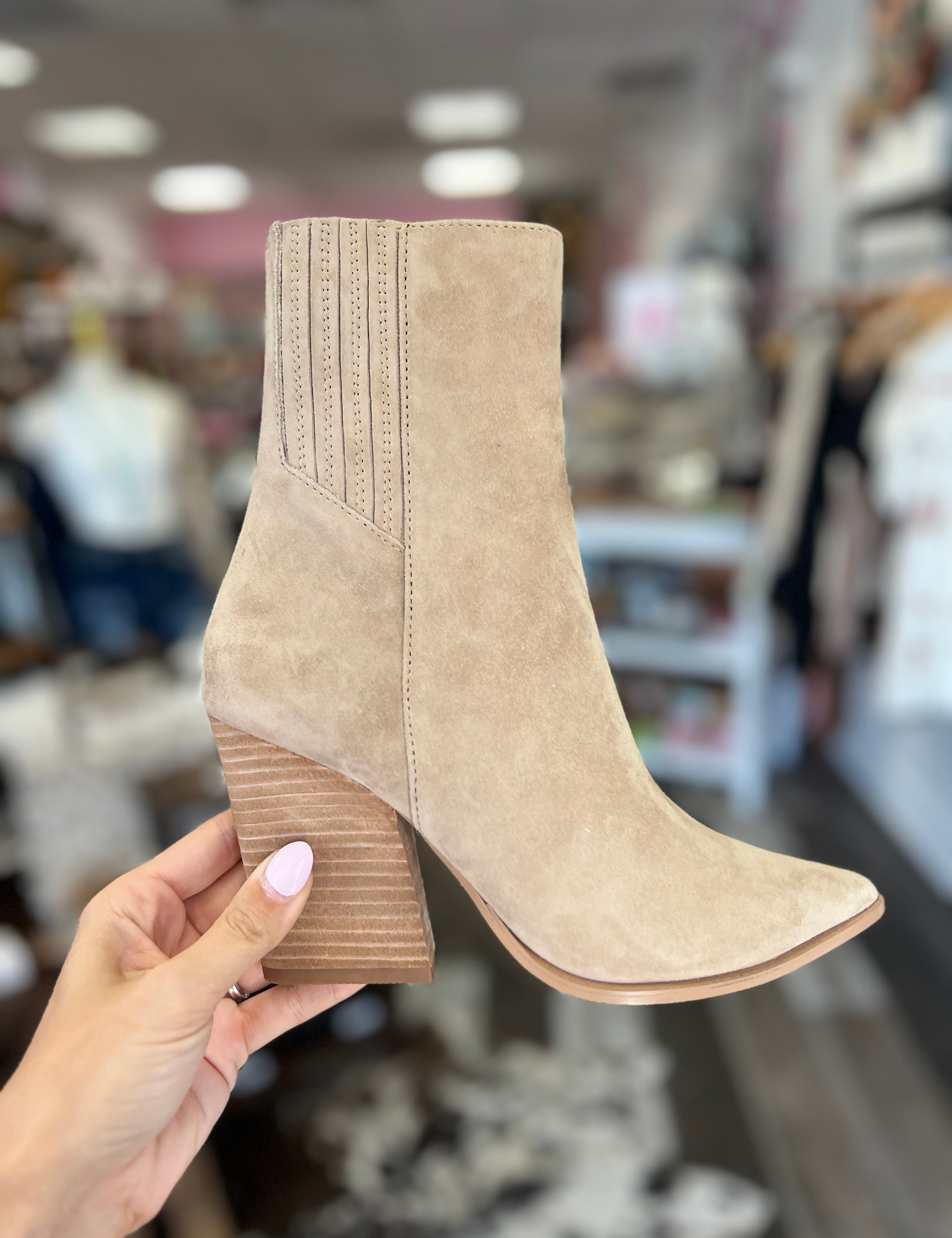 Ricki Suede Bootie Tan