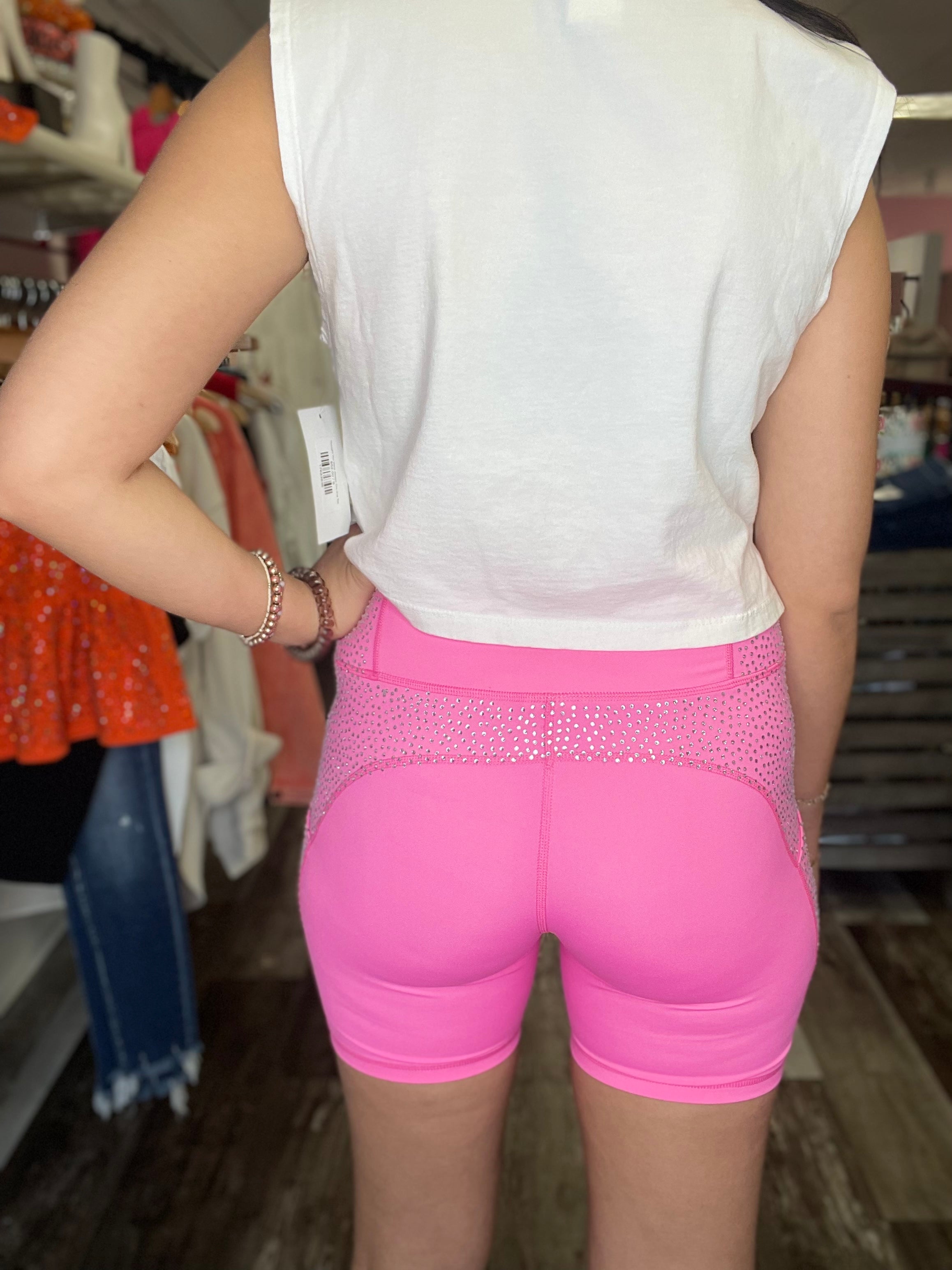 Hot pink cycling online shorts