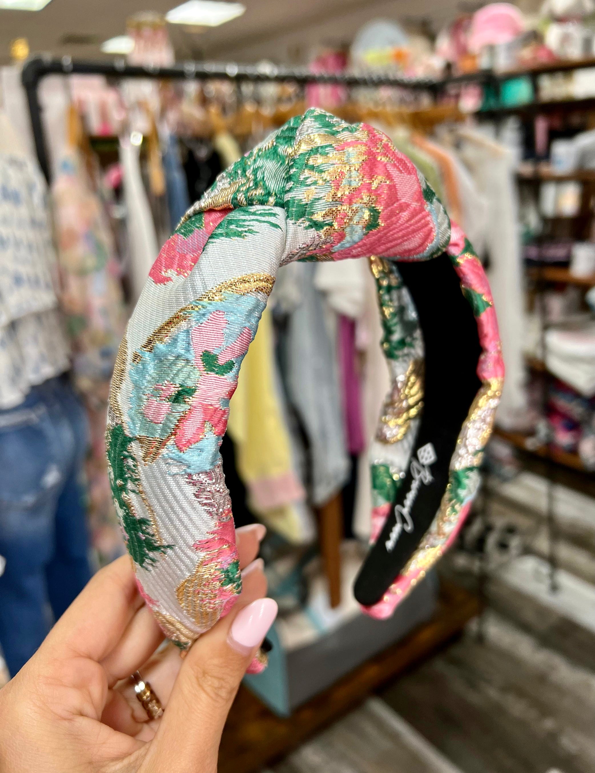 Spring Floral Brocade Headband