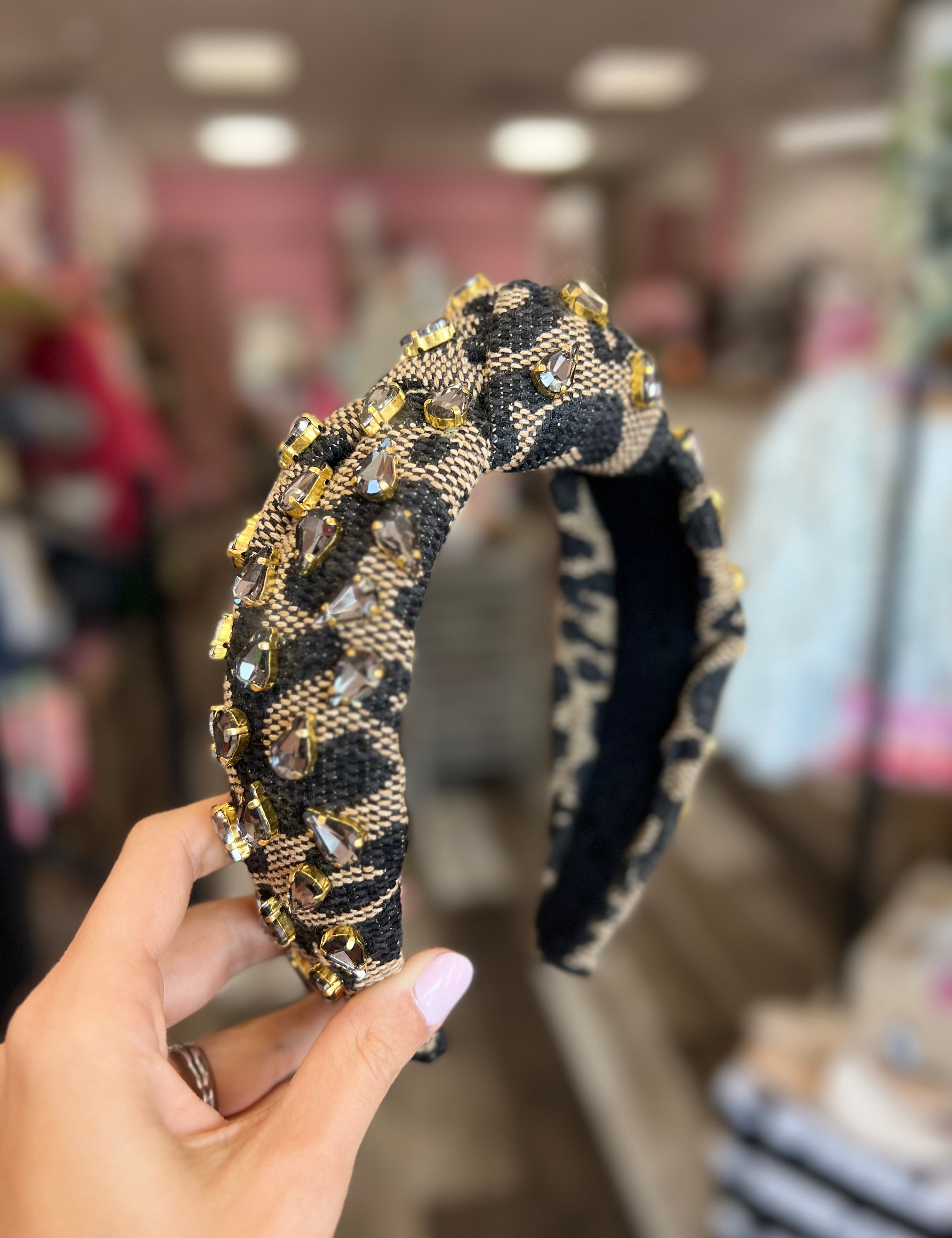 Leopard Bling Headband