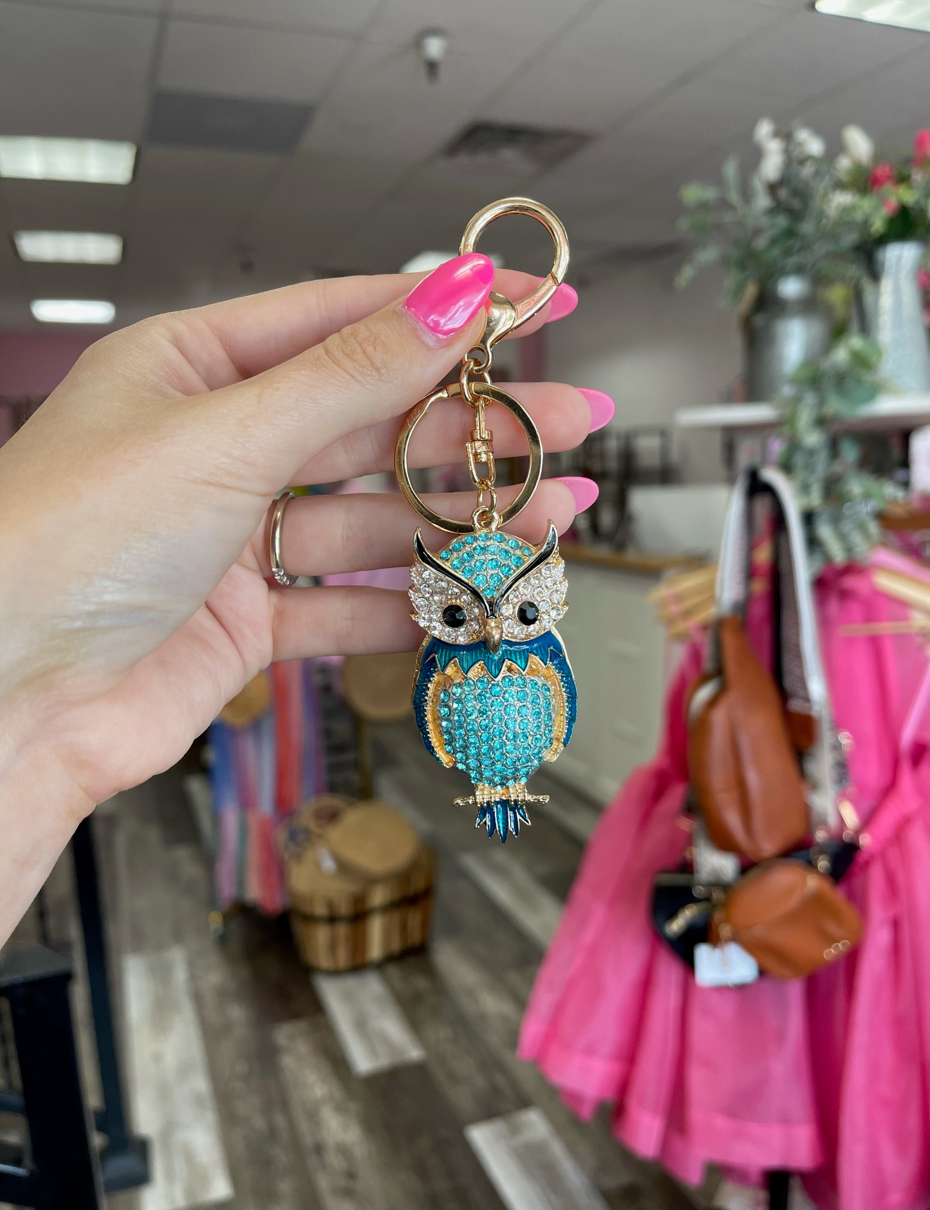 Blue Owl Keychain