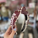 Gig'Em Aggies Cross Stitch Headband