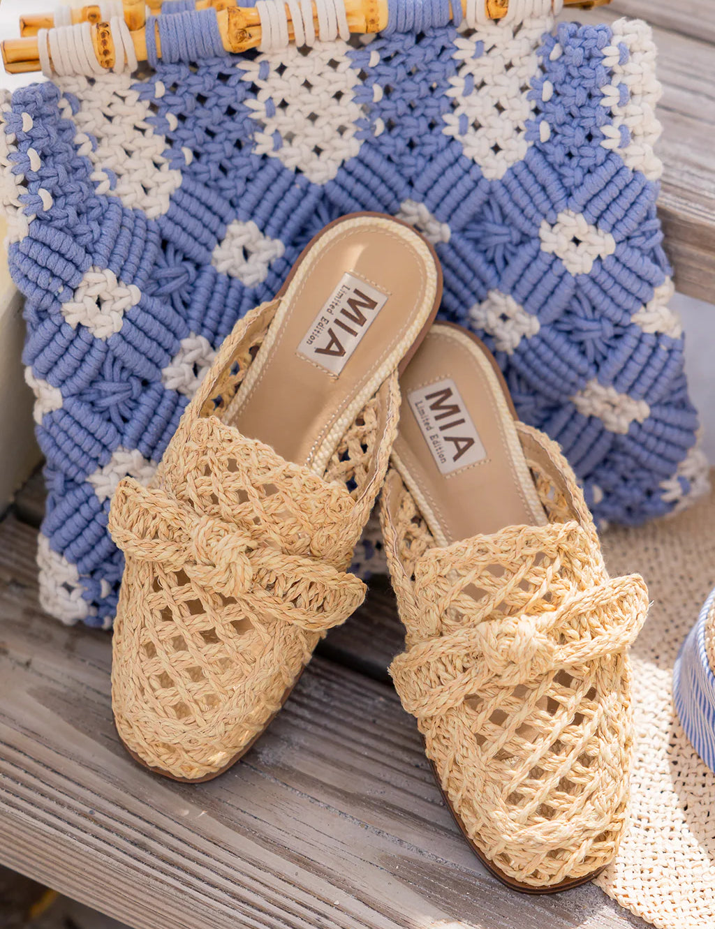 Layce Woven Raffia Mule Natural [MIA]