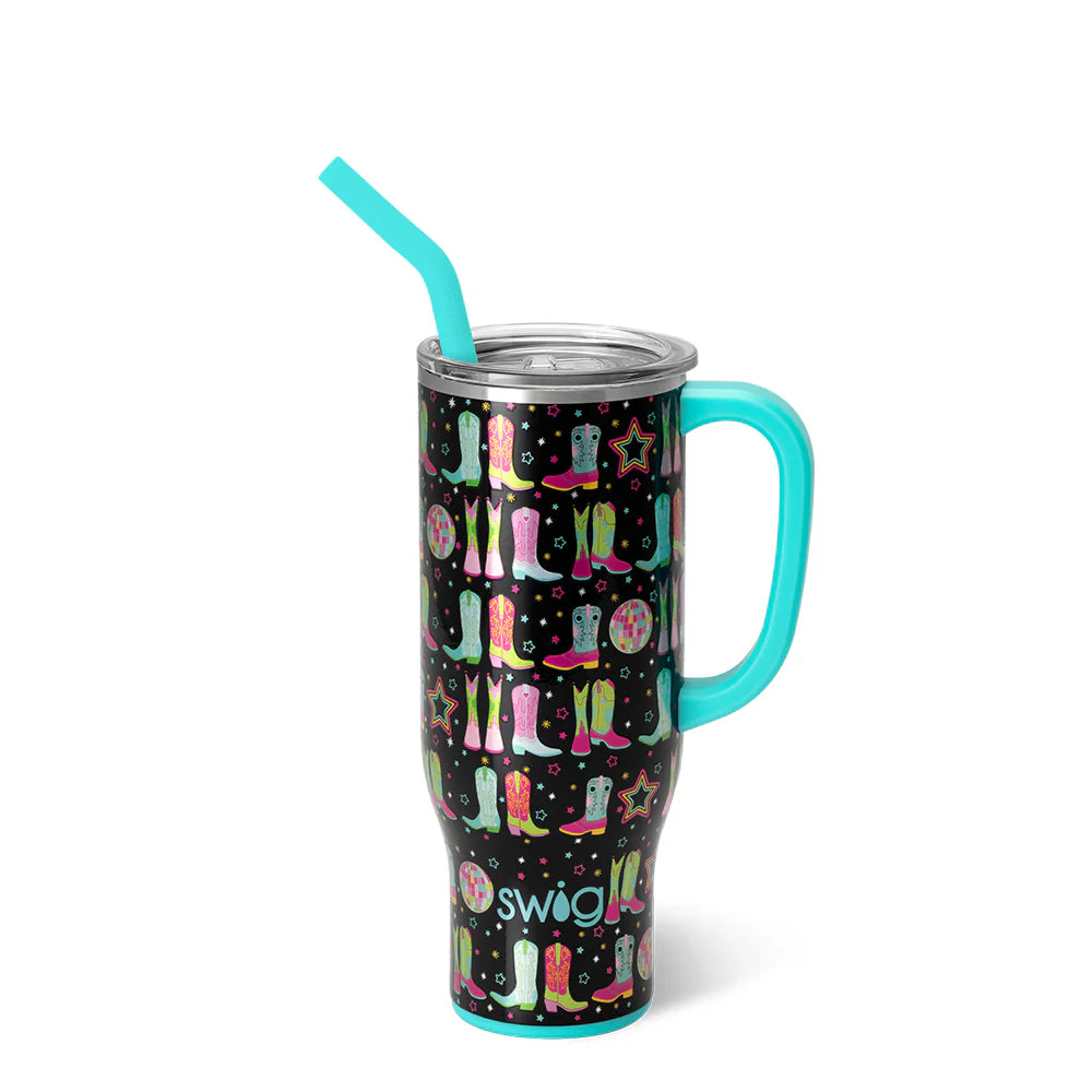 Disco Cowgirl Mega Mug with Straw (30oz)