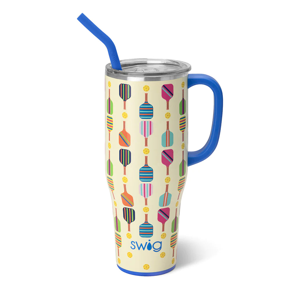 Pickleball Mega Mug Tumbler with Straw (40oz)