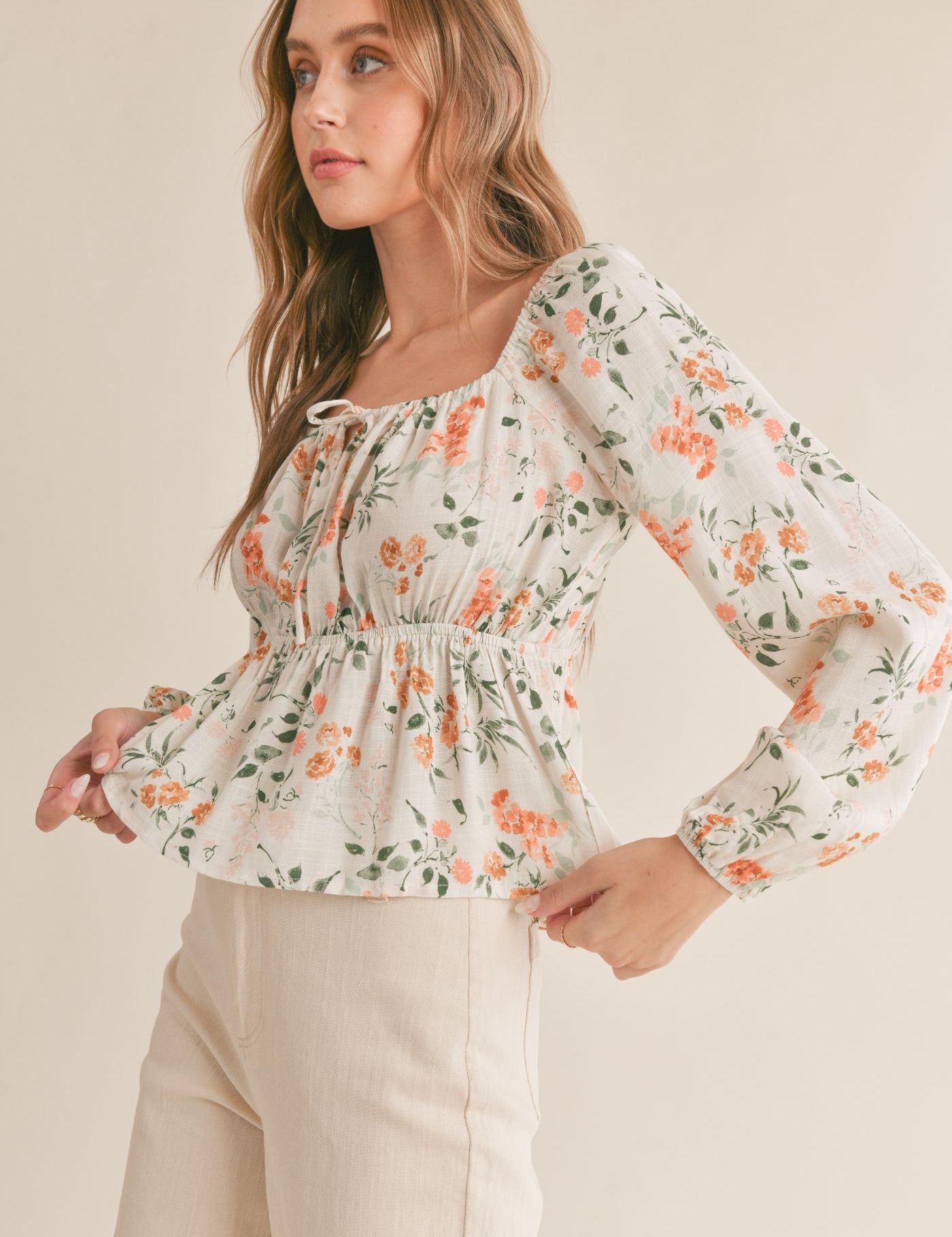 Alora Bloom Brigade Peplum Top