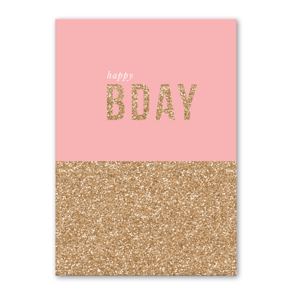 GLITTER DIP BIRTHDAY GREETING CARD