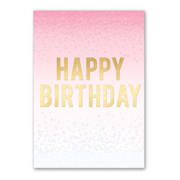 GLITTER OMBRE BIRTHDAY GREETING CARD