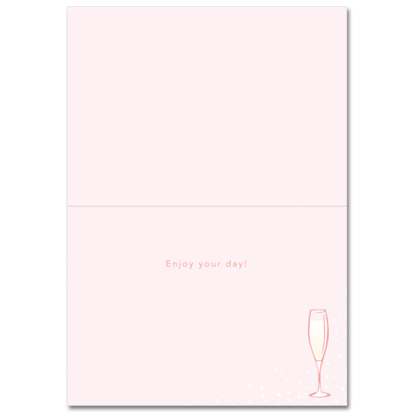 Champage Glasses Happy Birthday Greeting Card