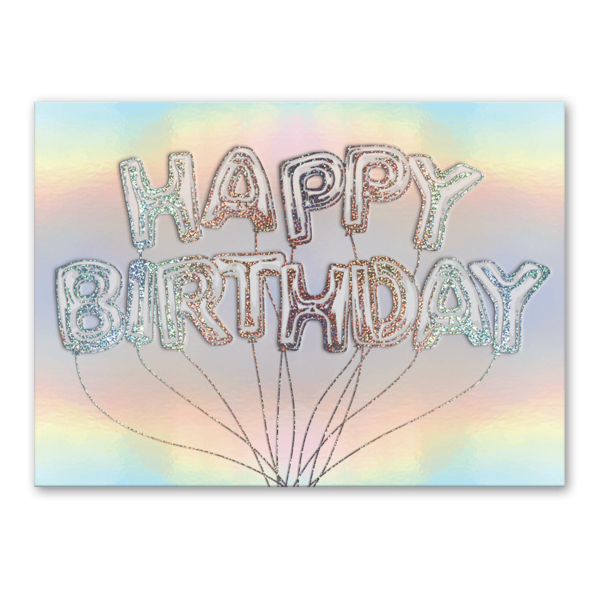 BALLOONS HAPPY BIRTHDAY GREETING CARD