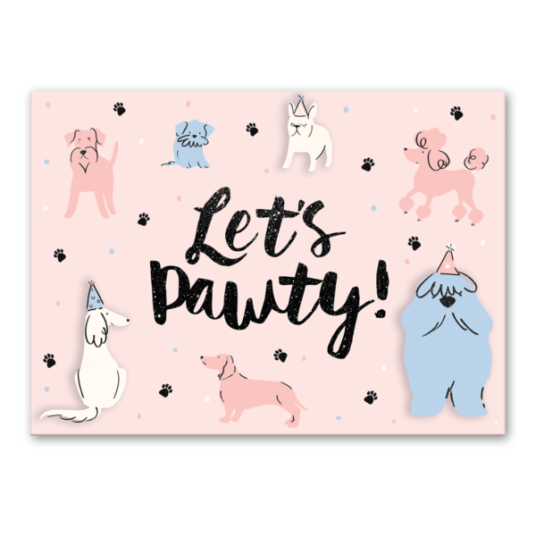 LET’S PAWTY GREETING CARD