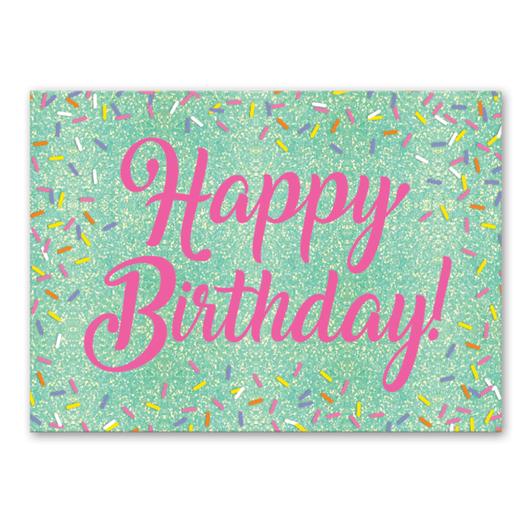 HAPPY BIRTHDAY SPRINKLES GREETING CARD