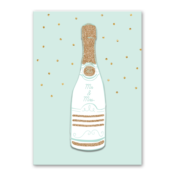 WEDDING CHAMPAGNE GREETING CARD