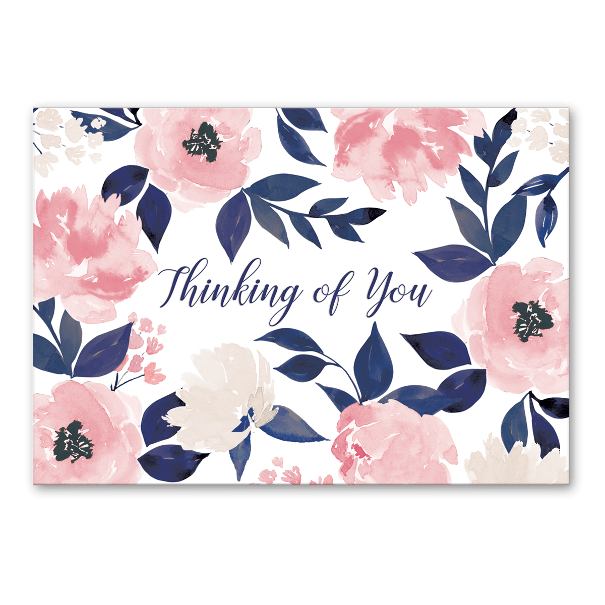 INDIGO LEAF THINKING OF YOU GREETING CARD