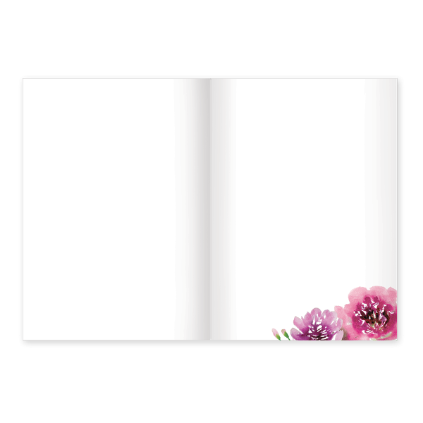 PINK FLOWERS THINKING OF YOU GREETING CARD