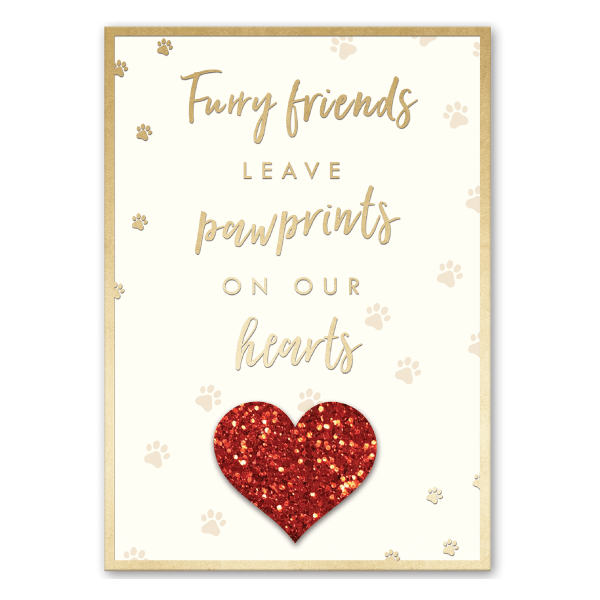 PAWPRINTS ON OUR HEARTS GREETING CARD