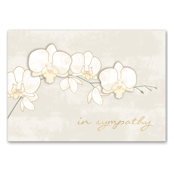 SYMPATHY ORCHIDS GREETING CARD