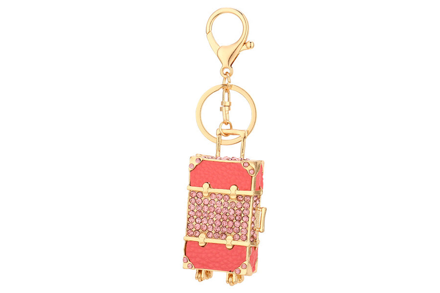 Pink Luggage Keychain